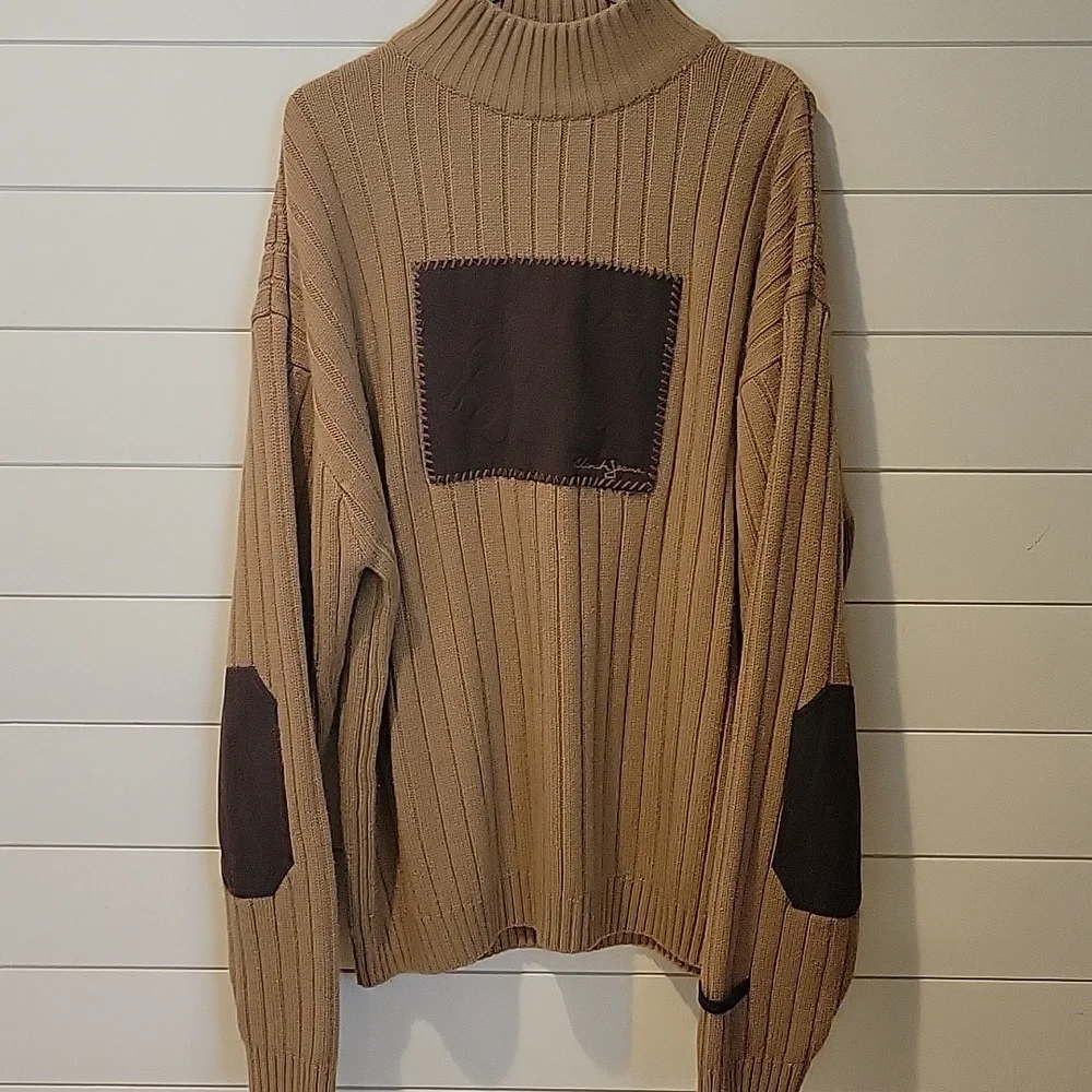 CLENCH JEANS PULLOVER SWEATER  XXL  TAN/BROWN